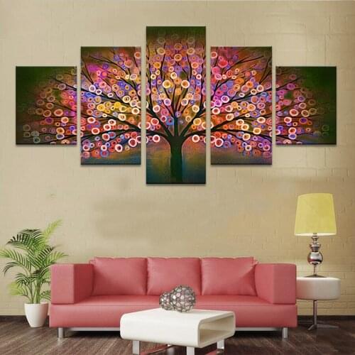 5 pcs set DIY diamond embroidery Lucky tree 5D Diamond painting Cross Stitch full square Rhinestone mosaic kids room decoration