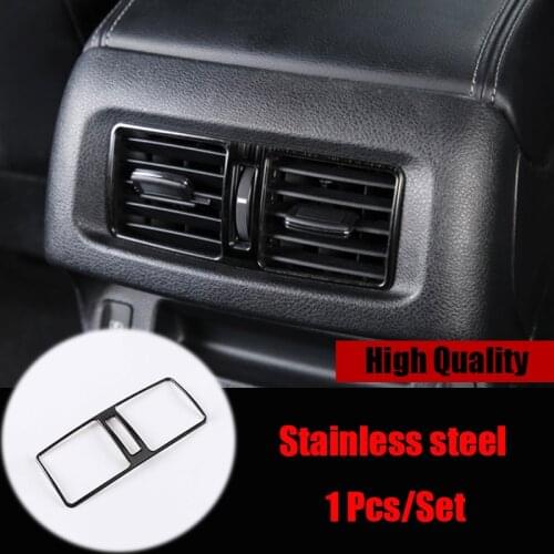 Stainless steel For Nissan Navara NP300 2017 2018 2019 accessories Car Back Rear Air Condition outlet Vent frame Cover Trim 1pcs