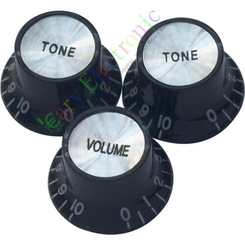 Wholesale and retail 1set 26mm Black knob Guitar tube potentiometer cap Volume Tone audio parts amp free shipping