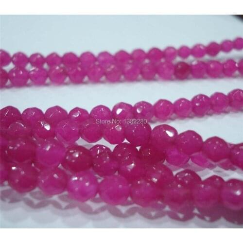 ! Wholesale 4mm Faceted Brazilian Red chalcedony Loose Beads 15" 2pcs/lot fashion jewelry JT6413