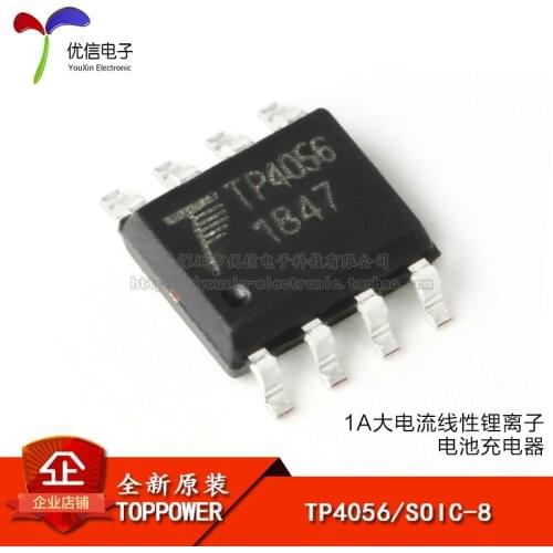 Genuine original TP4056 SOIC-8 1A lithium ion battery charger chip linear