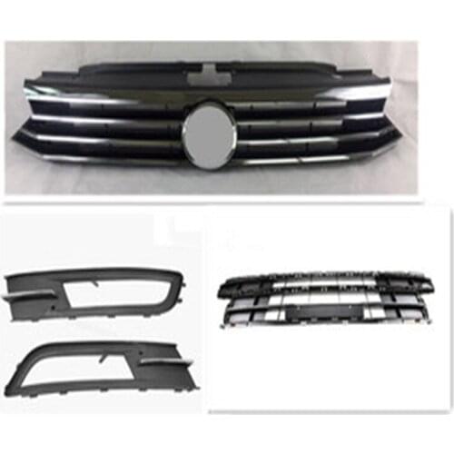 Qirun Front Bumper grill radiator grille for Volkswagen vw passat b8 2016-18 fog lamp cover для автомобиля
