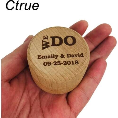 Personalized Rustic wood Wedding Ring box Bearer Engraved Wooden Custom Names and date Ring Box holder wedding decoration