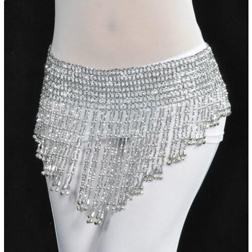 Free Shipping Cheap Hip Scarf Belly Dance Hip Scarf Gold Silver Gypsy Tribal Belt Belly Dance Costume Accessories