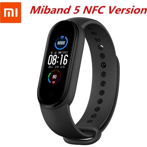 Xiaomi Mi Band 5 NFC Version Smart Bracelet AMOLED Screen Miband 5 Smartband Fitness Traker Bluetooth Heart Rate Smart Band