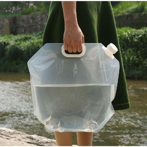 5L Outdoor Foldable Water Bags Portable Drinking Camp Hiking Cooking Picnic BBQ Water Container Bag Carrier Car 5L Water Tank