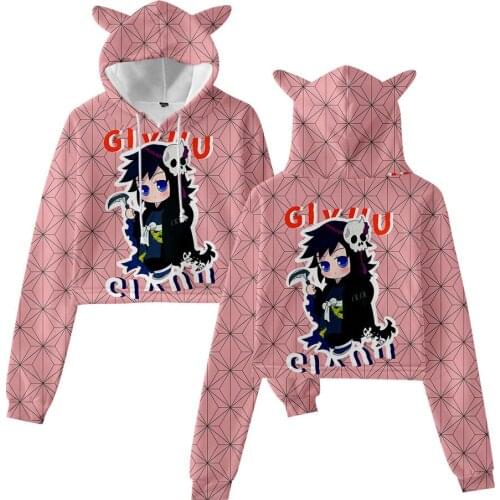Anime Demon Slayer Hoodie Women Harajuku Kimetsu No Yaiba Spring Unisex Sweatshirts Streetwear Pullovers