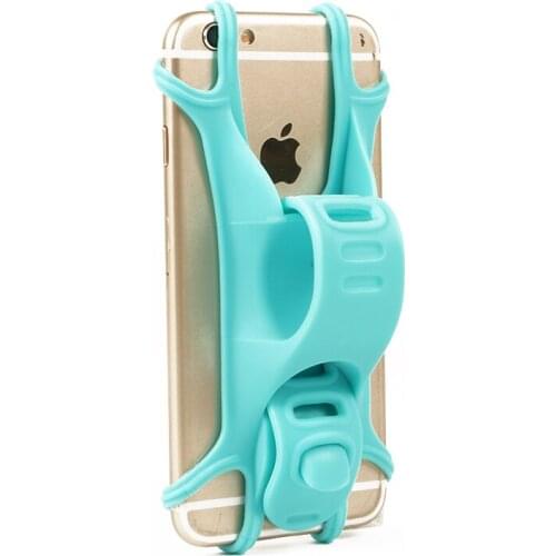 Universal Adjustable Silicone Phone Band Bicycle Phone Holder Fits 4-6 inches Smartphone