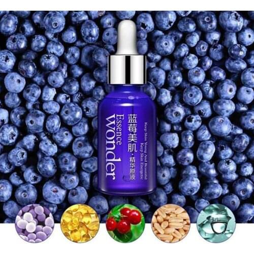 Moisturizing Repair Liquid Collagen Face Essence Serum Desalt Imprint Care Liquid Blueberry Plants Face Serum Water Skin Care