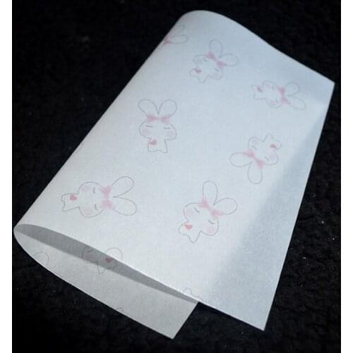 15x21cm,200pcs/lot Cute Rabbit pattern Paper Wax Pad Gift Wax Paper Handmade Soap Paper