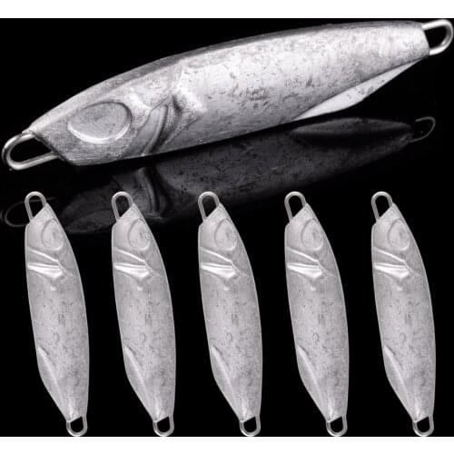 20pcs Unpainted Fishing Jigging Lures10g 15g 20g 30g 40g Blank Spoon Spinnerbait Metal Bait Bass Tuna Lure Jigs Minnow Tackle