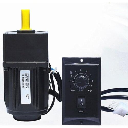 3RK15GN-C adjustment speed/variable speed Reversible turn ac motor,15W 220V Single phase AC gear motor,ac motor Controller