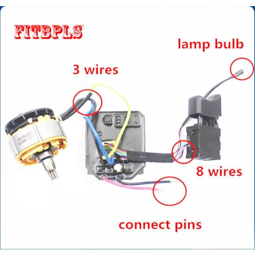 Electric wrench brushless motor assembly, control board a set 4pcs