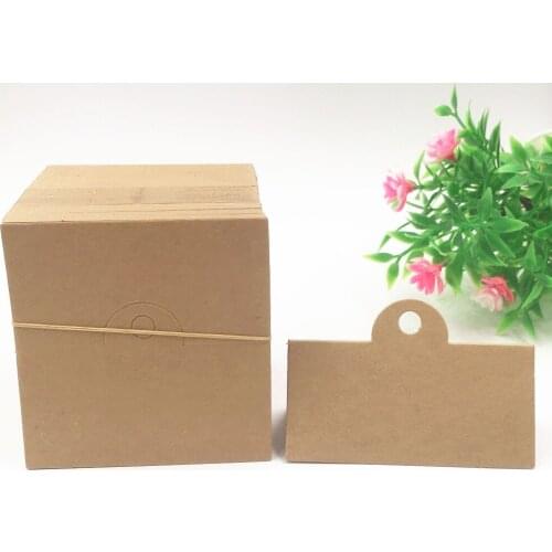 50Pcs Kraft Paper Hang Cards Jewelry Necklace Hang Card Label Drop Dangle Bracelet Cards Professional Necklace Display Packaging
