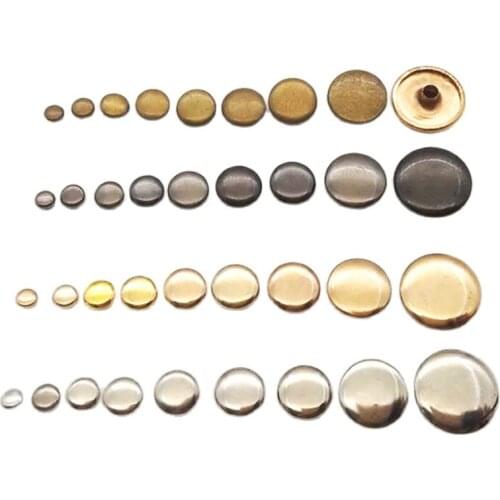 6mm Height Round Button Rivets Cap Stud For Wallet Leather Craft Bag Hat Shoe Clothes Jeans Pet Collar Punk Accessories