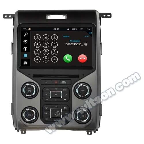 9" Android 8.0 Car DVD Multimedia GPS Radio for Ford F150 2013 2014 2015 (Manual Air Version) with Optional Car Play Function