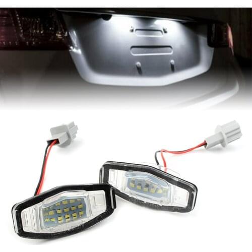 2Pcs Canbus Error Free Car License Plate LED Light For Honda Accord 4D 2003-2019 Civic 2001-2015 For Acura TSX TL RL MDX RDX ILX