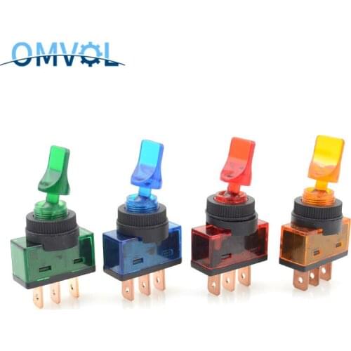 Automotive Toggle Switch 3 Pin ON-OFF with lamp DC 12V 20A