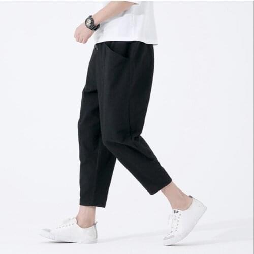 M-5xl 2020 Summer New Casual Pants Men Plus Fertilizer 4xl 5xl Large Size Loose Harem Pants Korean Tide Hairstylist Pants