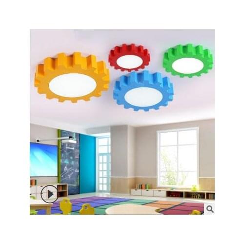 Color gear cartoon childrens room boys and girls bedroom early childhood education center kindergarten classroom ceiling chande