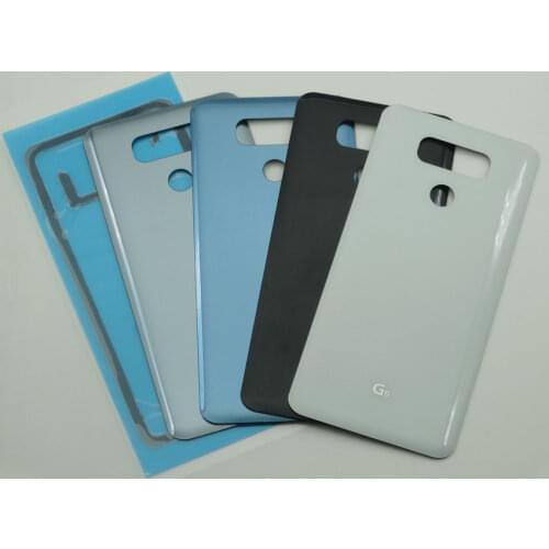 For LG G6 Battery Cover G6 G6+ Rear Glass Door Housing Replacement For LG G6+ Battery Cover Back Glass Case With Adhesive