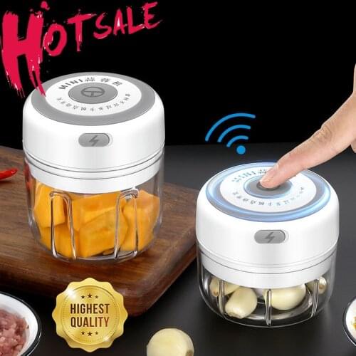 100/250ml Electric Garlic Masher Garlic Press Vegetable Chili Meat Garlic Chopper Press USB Masher Machine Kitchen Home Gadgets