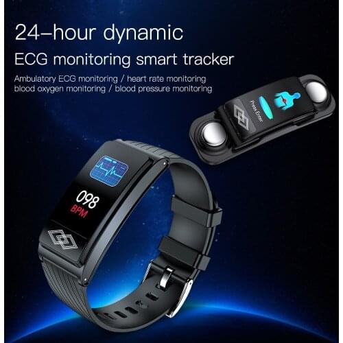 24-hour dynamic heart rate monitor PPG ECG smart bracelet activity fitness tracker Smartband blood pressure smart bracelet P10