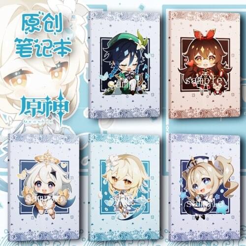 Game Genshin Impact Mondstadt Theme Notebook Gaming Peripherals Diluc Klee Keqing Christmas Gifts Learning Supplies