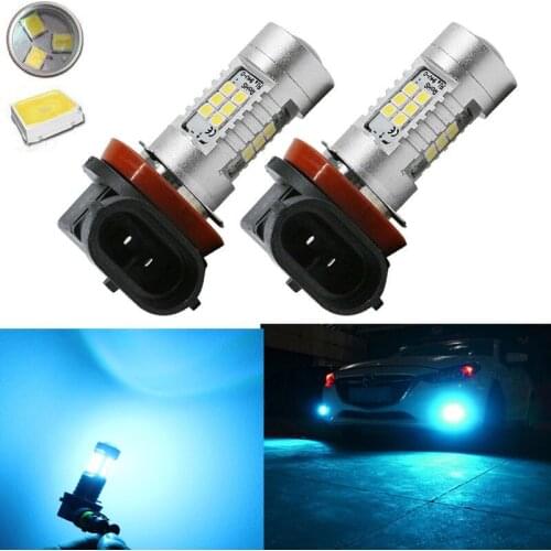 2Pcs/Lot H11 High Power Extremely Super Bright 10000K Ice Blue H8 H11 H64211 PGJ19-2 LED Car Bulbs for Fog Driving Light Lamps