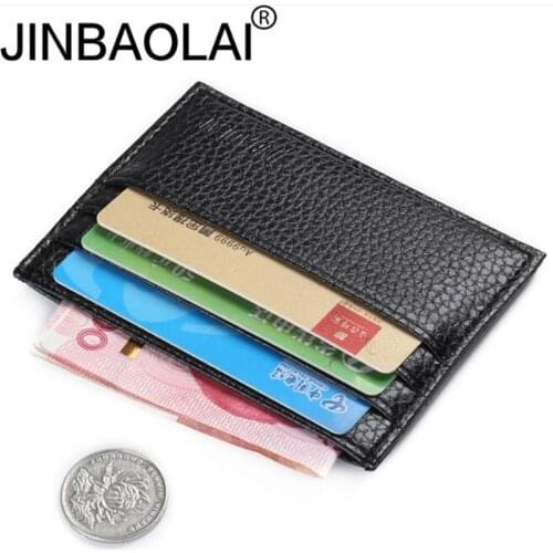Fashion Vintage Retro Texture Mini ID Holders Business Credit Card Holder PU Leather Slim Bank Case Purse Wallet Free Shipping