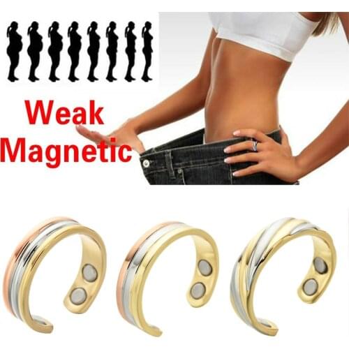 Fashion Jewelry Healthcare Hand String Slimming Magnetic Therapy Weight Loss Ring Bagues copper Rings For Women Men Jewelry