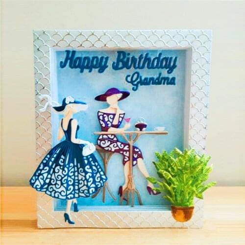 Fashion lady Metal Cutting Dies for DIY Scrapbooking Album Paper Cards Decorative Crafts Embossing Die Cuts