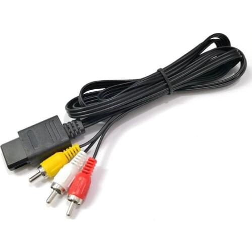 N64 SNES 6FT RCA AV TV Audio Video Stereo Cable Cord Suitable For Nintend 64 Exquisitely Designed Durable