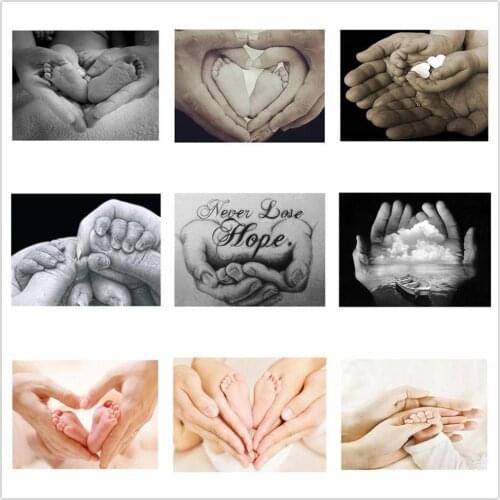 Kexinzu Diamond Painting Kit Baby Foot 5D DIY Full Square Diamond Embroidery Mosaic Rhinestones Picture Home Decoration