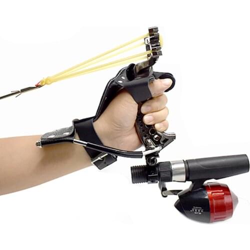 Hunting Fishing Slingshot Set High Precision Outdoor Shooting Catapult with Fishing Rubber Band Game Sling Shot with Darts