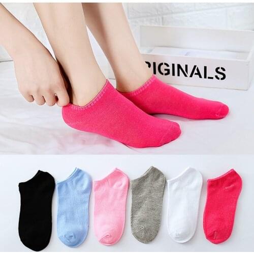 1PC Dot Solid Color Love Boat Socks Womens Sports Shallow Mouth Short Tube Invisible