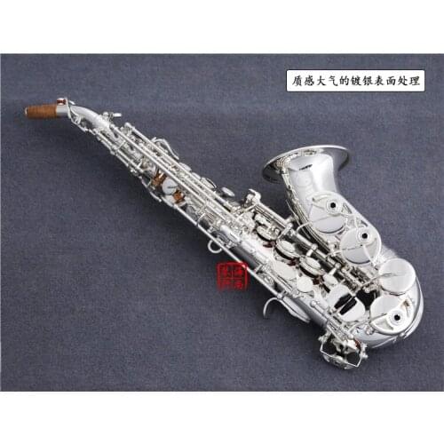 New Japan KUNO KSC-902 Small Curved Soprano Saxophone Silvering B Flat Students Soprano Saxophone with leather case