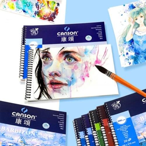 CANSON BARBIZON Professional Watercolor/Colored Pencil Book/Pad/Paper 8/16/32K 200/240/300g/m² Sealant/Coil Hand Painted Book