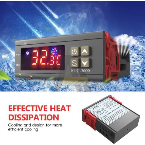 STC-3000 LED Digital Temperature Controller Digital Thermostat Thermoregulator Incubator 12V 24V 110V 220V