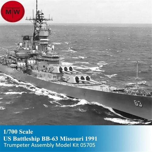 Trumpeter 05705 1/700 Scale US BB-63 Missouri Battleship 1991 Static Warship Military Plastic Assembly Model Kits