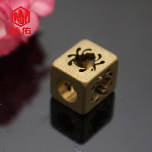 1PC Butterfly Retro Oxidized Copper EDC Paracord Brass Knife Bead Outdoor Accessories Car Key Strap