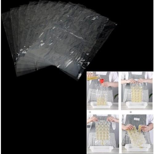 10pcs 24 Grids Disposable Ice-making Bags Frozen Ice Cube Tray Mold Self Sealing