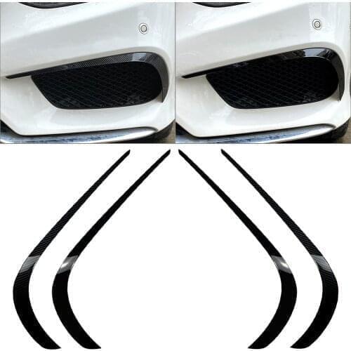 2Pcs Car Front Bumper Lip Splitter Spoiler Decorative Trim ABS For Mercedes-Benz AMG E-Class W212 Facelift 2013 2014 2015 2016