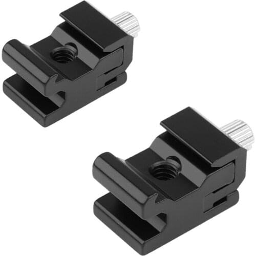 2 Pack Cold Shoe Bracket Adjustable Metal Cold Shoe Adapter Mount For Dslr Camera Nikon Canon Flash Shoe Mount
