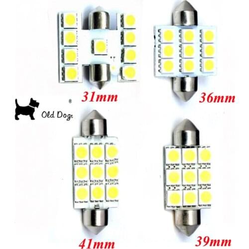 20 Pcs Car Festoon 9SMD 9 Led 5050 led festoon LED Festoon light Interior Dome Lamp Bulb For Car styling White 12V free shipping