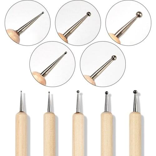 5pcs Dotting Manicure Tools Painting Pen Picker Rhinestones Decoration Nail Art Pen Nail Care best seller Picking 2 Uses