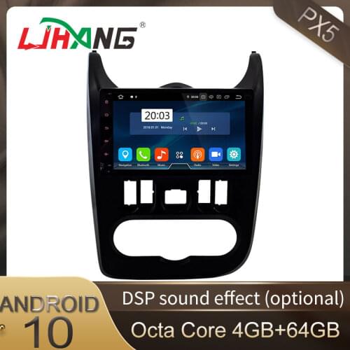 LJHANG Android 10 Car Radio Player For Renault Logan I Sandero Lada Lergus Dacia Duster 2009 - 2016 WIFI Multimedia 1 Din Stereo