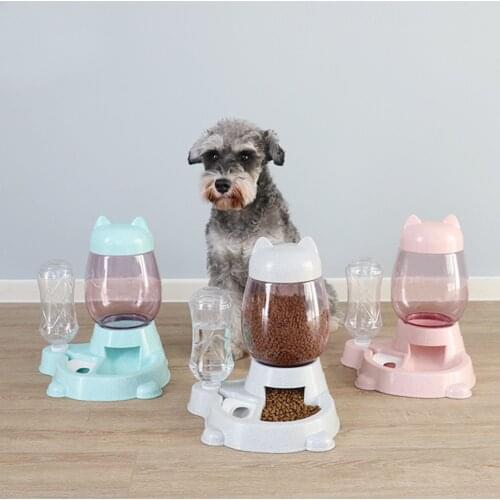 Dog Cat Automatic Feeder Bowl Cat Drinking Water Dispenser Cats Non Wet Mouth Drinking Bottles Food Feeding Bowl