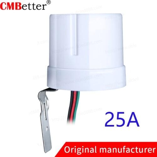 Automatic On Off Photocell Street Lamp Light Switch Controller DC AC 220V 25A Photo Control Photoswitch Sensor adjustable