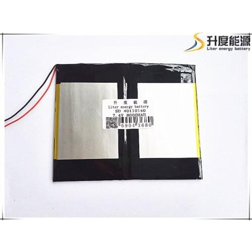 Free shipping 7.4V 6.6 Ah 8000 mah large-capacity ultra-thin MID tablet battery (thick) 4 * (wide) 140 * 110 mm (long)